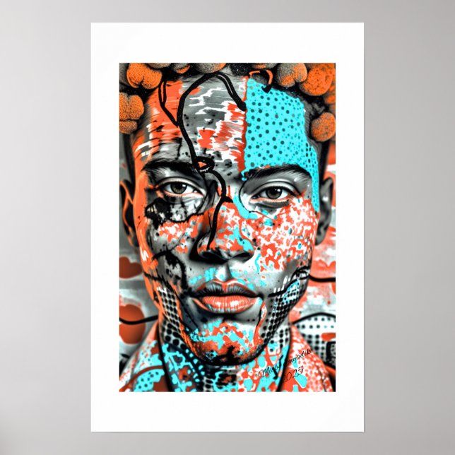 Afrikanischer Kunstdruck Poster (Vorne)