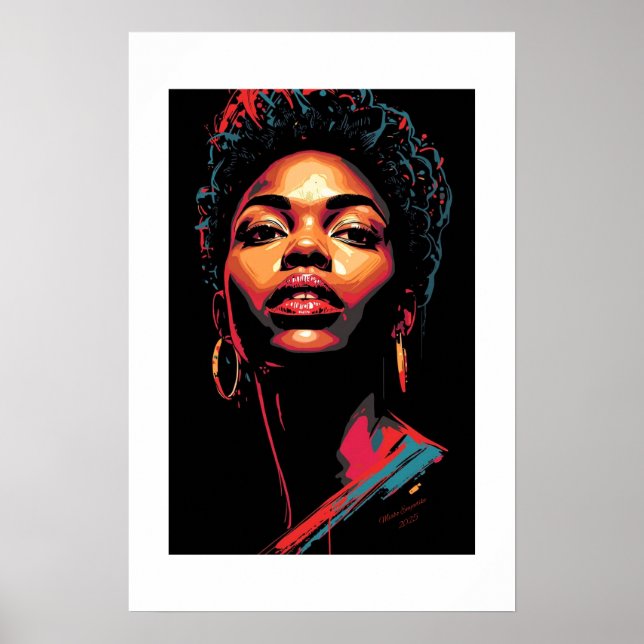 Afrikanischer Kunstdruck Poster (Vorne)