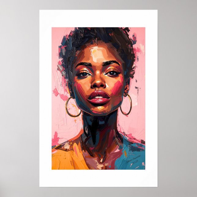 Afrikanischer Kunstdruck Poster (Vorne)