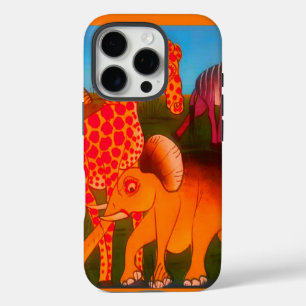 afrikanischer Kunstdrucker iPhone 16 Pro Hülle