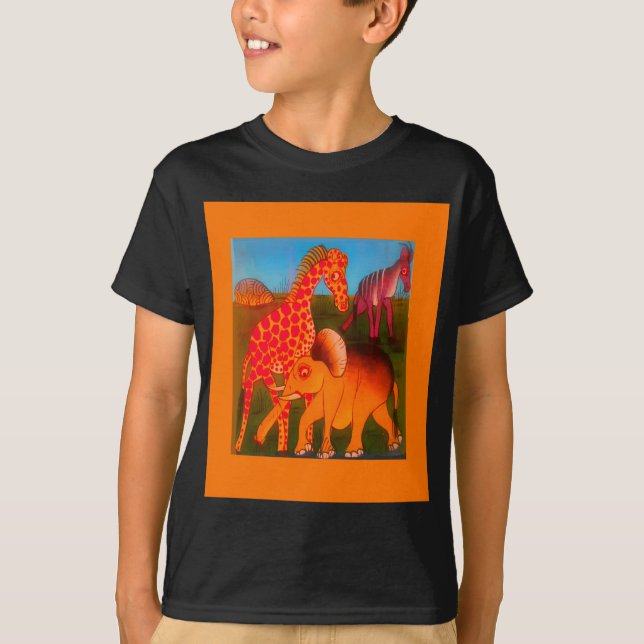 afrikanischer Kunstdrucker T-Shirt (Vorderseite)