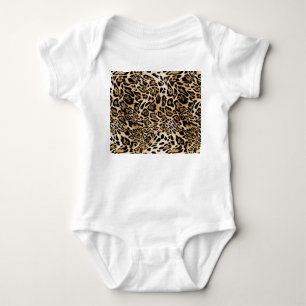 Afrikanischer Leoparden-Pelz: Nahtlose Tiertextur Baby Strampler