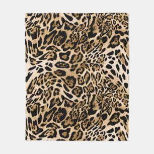 Afrikanischer Leoparden-Pelz: Nahtlose Tiertextur Fleecedecke