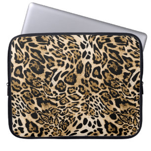 Afrikanischer Leoparden-Pelz: Nahtlose Tiertextur Laptopschutzhülle