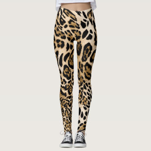 Afrikanischer Leoparden-Pelz: Nahtlose Tiertextur Leggings