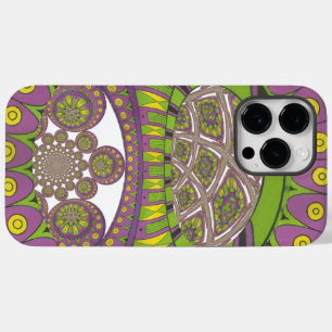 Afrikanischer Lila und Gelber Kaleidoskop Traditio Case-Mate iPhone 14 Pro Max Hülle