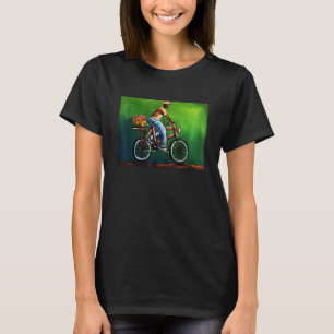 Afrikanischer Mann fährt Fahrrad  Afrikanisches fa T-Shirt
