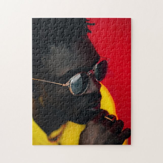 Afrikanischer Mann mit Sonnenbrille Puzzle (Vertikal)