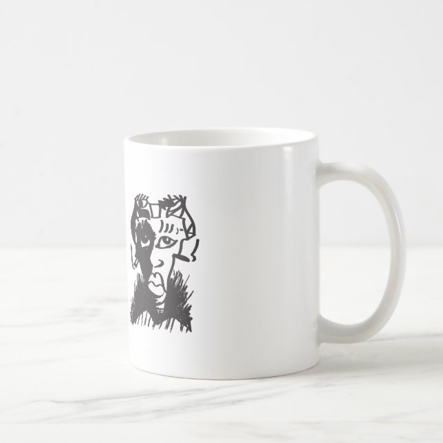 Afrikanischer Mann Zeichne lustiges Zitat Klassisc Kaffeetasse (Rechts)