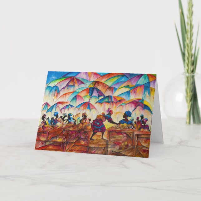 Afrikanischer Markt II - Note Card Karte (Vorderseite)
