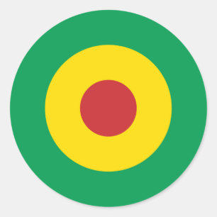 Afrikanischer Mod-Round-Sticker Runder Aufkleber