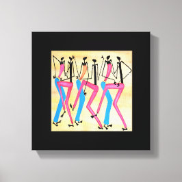 Afrikanischer, moderner Happy Rhythm Dance Leinwanddruck