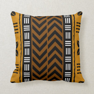 Afrikanischer Mudcloth-Bogolan-Stoffdesign-Wurfpfe Kissen