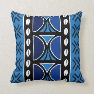 Afrikanischer Mudcloth-Bogolan-Stoffdesign-Wurfpfe Kissen