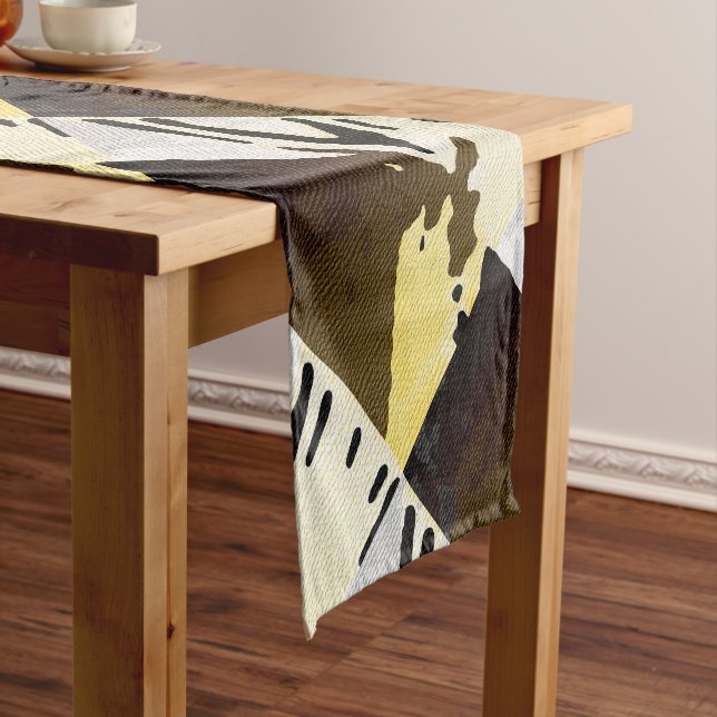afrikanischer Muscheltuch Urban Print Kurzer Tischläufer (Beispiel)