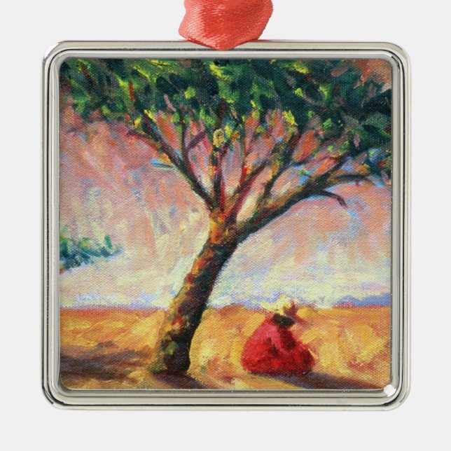 Afrikanischer Nachmittag 2003 Silbernes Ornament (Vorne)