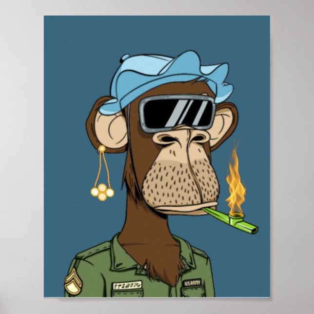 Afrikanischer Ochsenaffe Poster (Vorne)