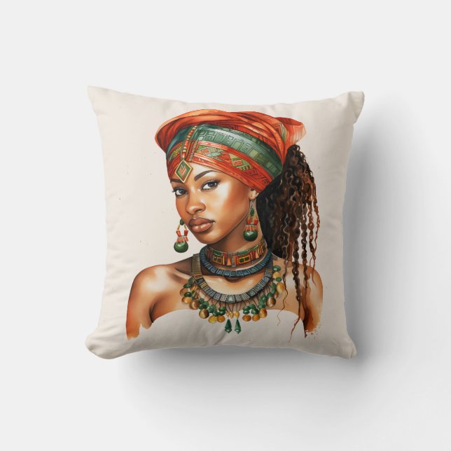 Afrikanischer oder Kwanzaa-Throw-Pillow Kissen (Vorderseite)