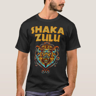 Afrikanischer Pride Zulu Warrior Shaka Lion Africa T-Shirt