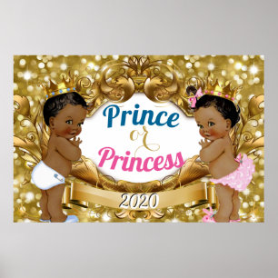Afrikanischer Prinz oder Prinzessin Glitter Geschl Poster