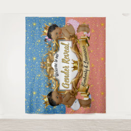 Afrikanischer Prinz/Prinzessin Rosa/Blau/Gold-Spar Wandteppich