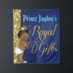 Afrikanischer Prinz Royal Gifts Wall Tapestry Wandteppich<br><div class="desc">Afrikanisches königliches Blau Prinz-Royal Gifts mit GoldGlitzer-Wand-Tapisserie
Personifizieren Sie mit Namen Ihres königlichen Prinzen. Verweisen Sie Ihre Gäste mit dieser extravaganten Partytapisserie. Groß für königlichen afrikanischen Prinzen Birthday Party oder Baby-Dusche. 
©Miss Sassy Party-Entwürfe</div>
