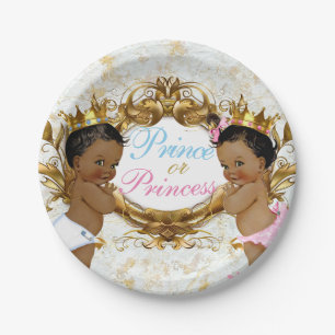 Afrikanischer Prinz u. Prinzessin Elegant Gender Pappteller