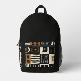 Afrikanischer Rucksack mit Ethnic Mud Cloud