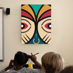 Afrikanischer Rundtribal Leinwanddruck