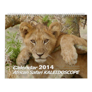 Afrikanischer Safari KALEIDOSKOP Kalender 2014