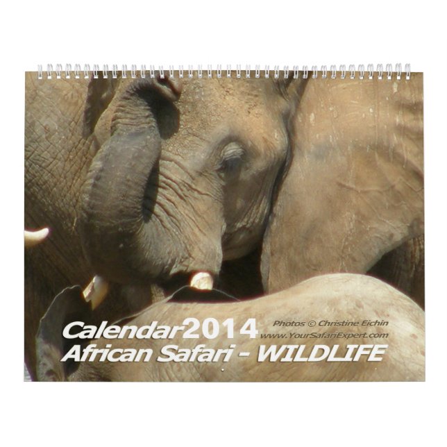 Afrikanischer Safari WILD LEBENDE TIERE Kalender (Titelbild)