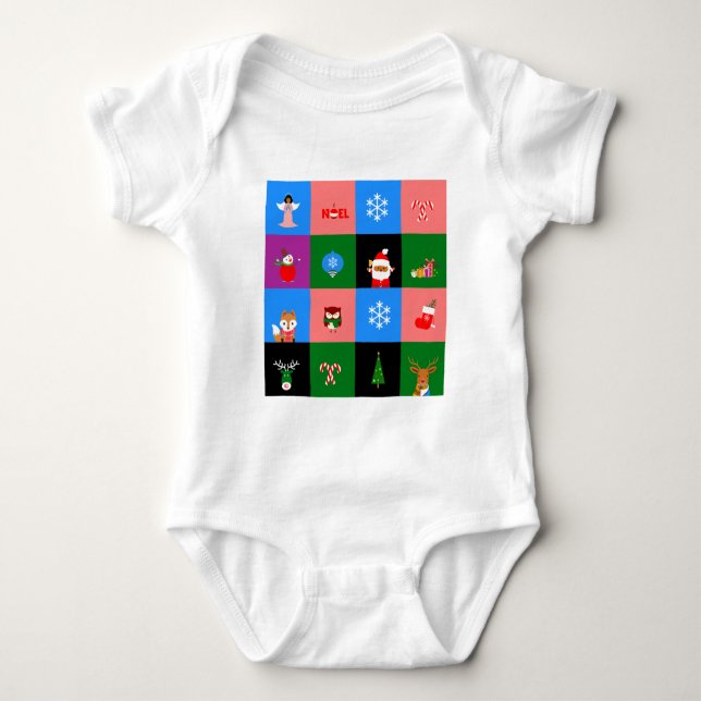 afrikanischer Santa-Claus Baby Strampler (Vorderseite)