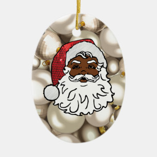 afrikanischer Santa-Claus Keramikornament