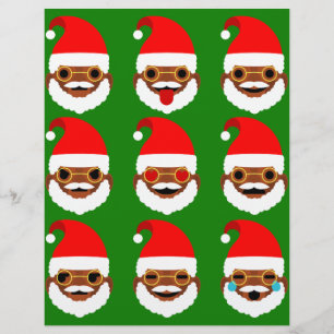 Afrikanischer Santa Emoji Emoticons