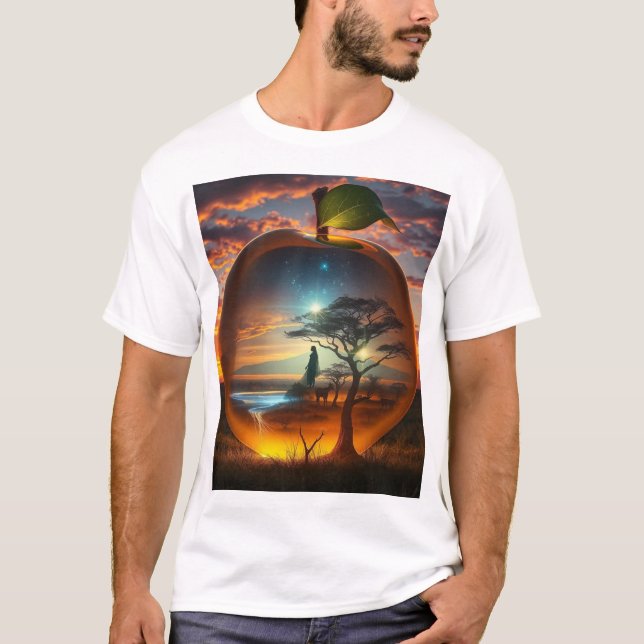Afrikanischer Savanne-Abend T-Shirt (Vorderseite)