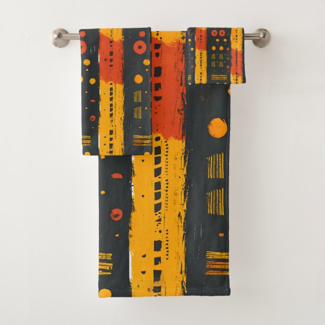 Afrikanischer Schmuckstoff Badhandtuch Set (Insitu)