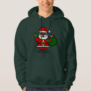 afrikanischer schwarzer Santa-Claus xmas Hoodie