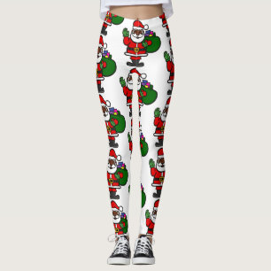 afrikanischer schwarzer Santa-Claus xmas Leggings