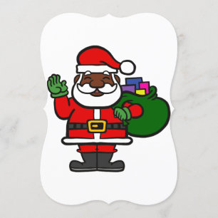afrikanischer schwarzer Weihnachtsmann Weihnachten Einladung