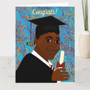 Afrikanischer Schwarzmännischer Abschluss Grad Karte