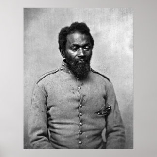 Afrikanischer Soldat für den Zivilen Krieg, 1861 Poster