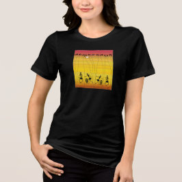 Afrikanischer Sommer und Urlaub, Sunset Dance Tri-Blend Shirt