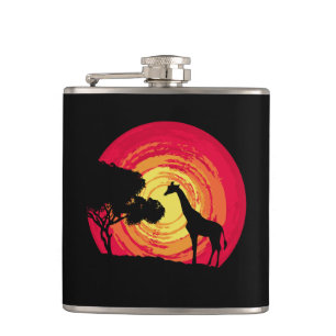 Afrikanischer Sonnenuntergang Flachmann