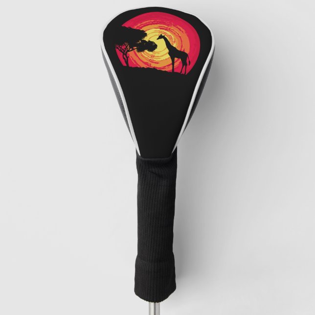 Afrikanischer Sonnenuntergang Golf Headcover (Vorderseite)