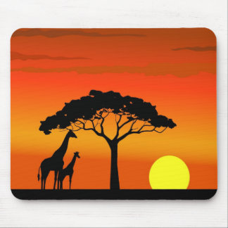 Afrikanischer Sonnenuntergang Mousepad