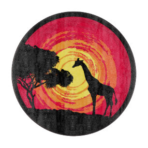 Afrikanischer Sonnenuntergang Schneidebrett