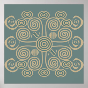 afrikanischer Stamm verziert Poster