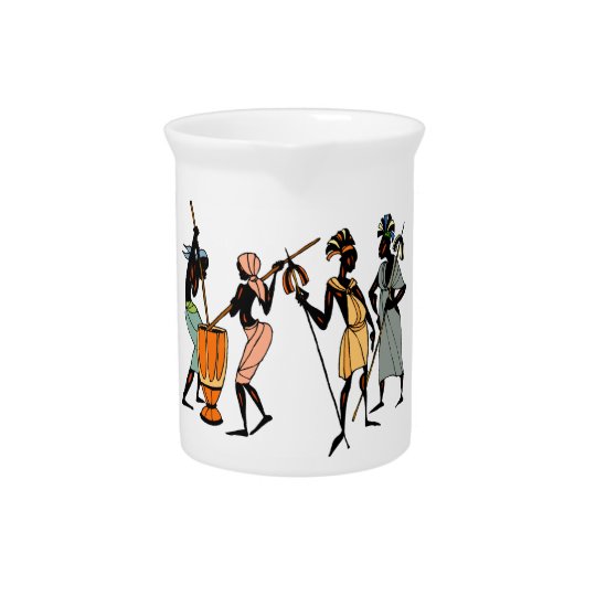 Afrikanischer Stammes- Entwurfskrug/-krug Getränke Pitcher