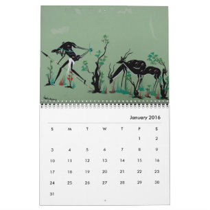 Afrikanischer Stammes- Kunst-Kalender Kalender