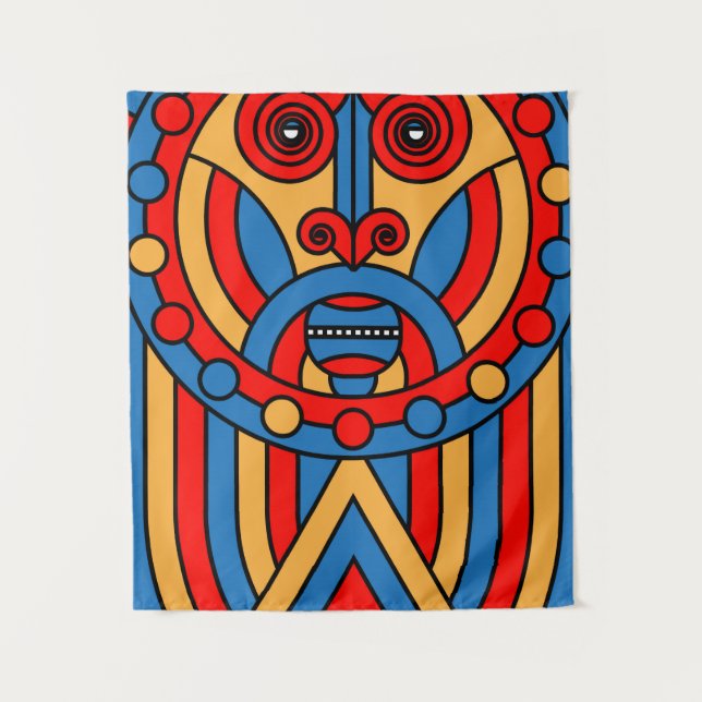 Afrikanischer Stammeskrieger Wandteppich (Vorderseite)